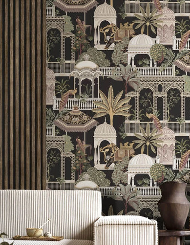 dark indian wallpaper motif